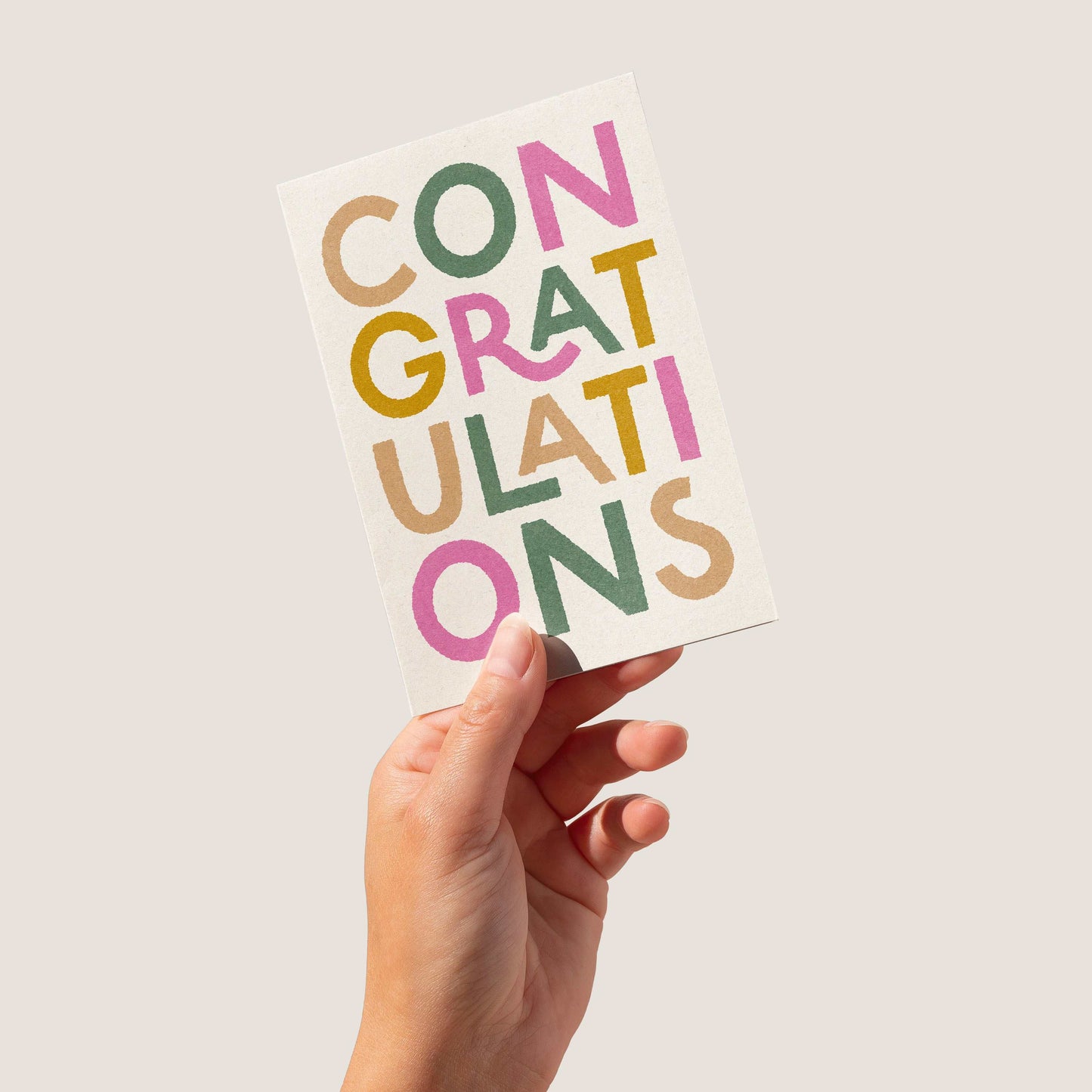 Congratulations Card with Kraft (brown) envelope-1