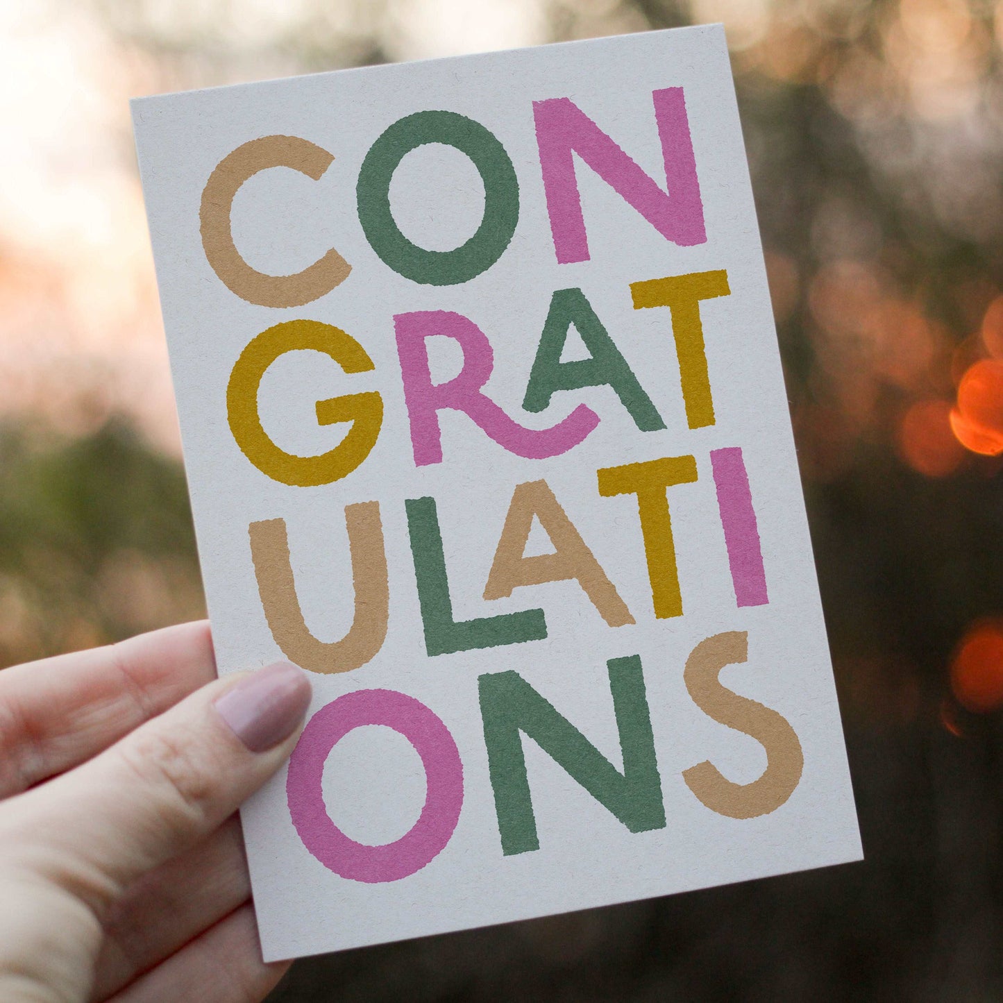 Congratulations Card with Kraft (brown) envelope-2