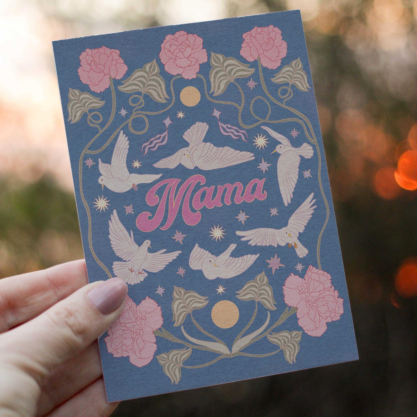 Mother's Day 'Mama' Card with Kraft (brown) envelope-1