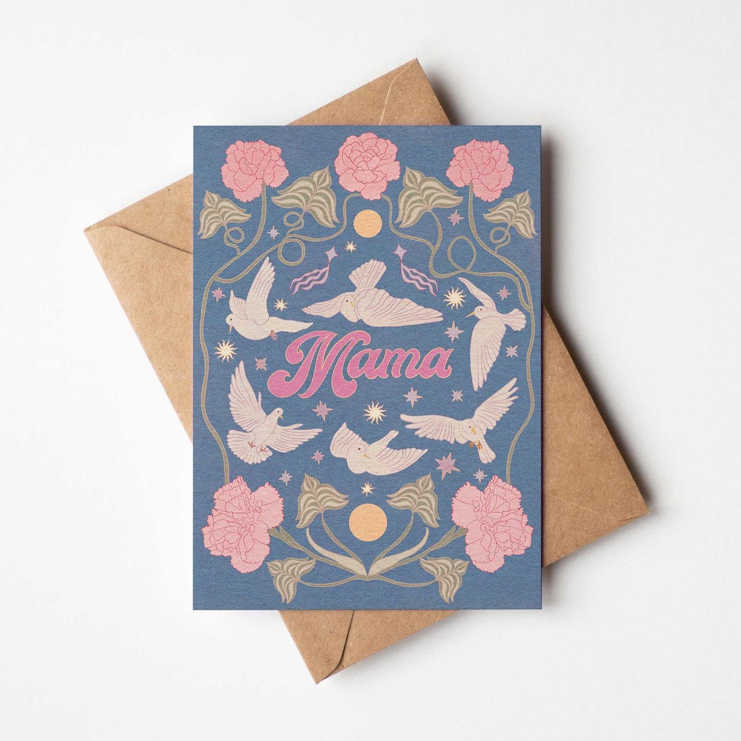 Mother's Day 'Mama' Card with Kraft (brown) envelope-2