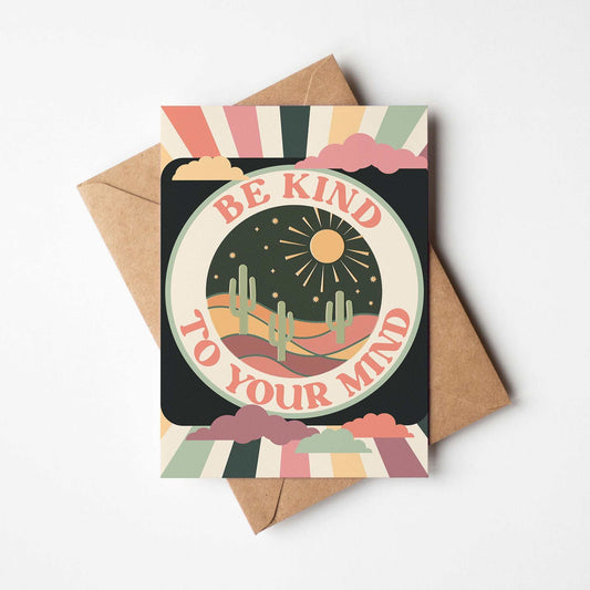 'Be Kind To Your Mind' Positivity A6 Greetings Card | Fully Recycled-0